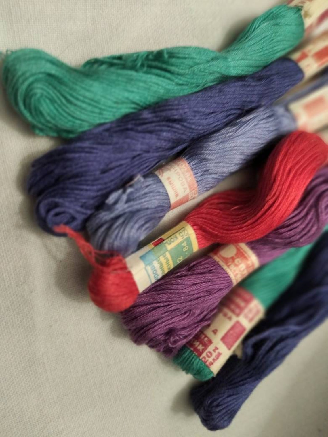 Embroidery Thread Set of 7 Vintage Thread Needlework Soviet Etsy