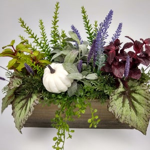 Fall arrangement, farmhouse florals, faux herbs, rustic farmhouse decor, herb garden, kitchen floral, fake herbs