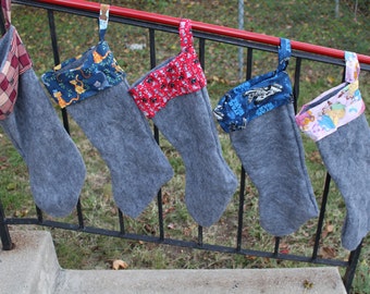 Jumbo Custom, Personalized Christmas Stockings - Star Wars, Princess, Patriotic, Cats - Can be customized to fit any style, Holiday stocking