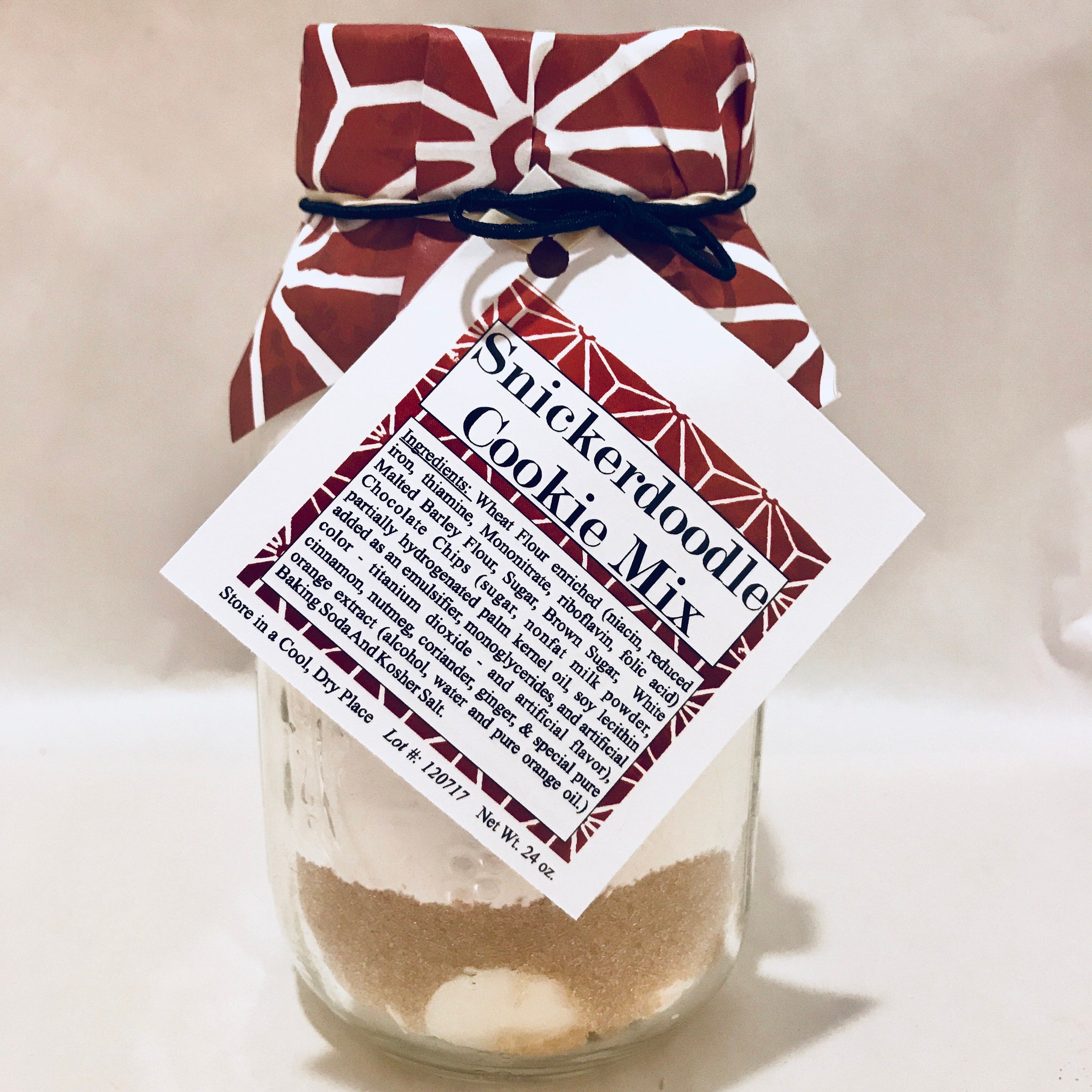 12 PieceSnickerdoodle Cookie Mix Mason Jar Etsy