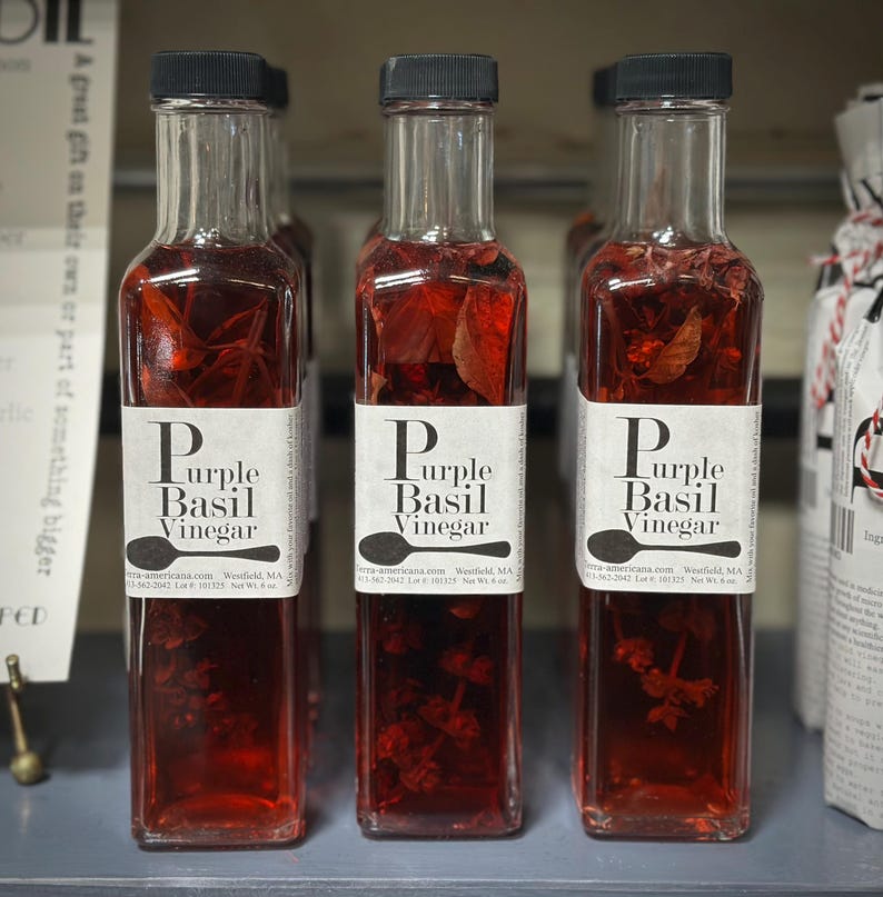 Gourmet Herbal Vinegars-Assorted Flavors 12 pc Purple Basil