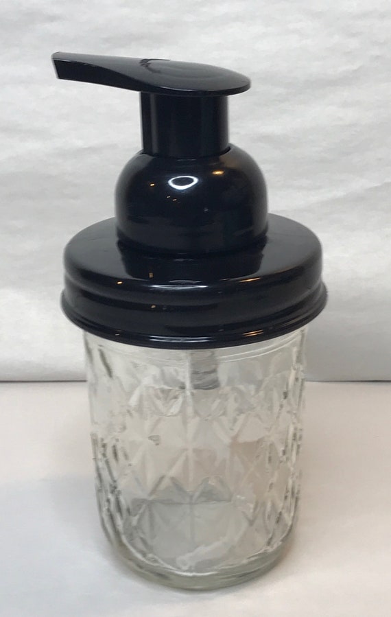 Decorative Glass Foaming Soap Dispenser 8 Oz