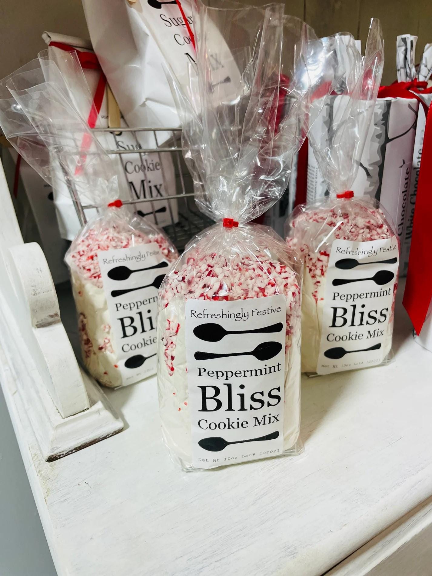 Simple sweets cookie mixes - chocolate chip, chocolate rainbow, peppermint bliss