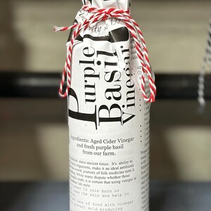 Gourmet Herbal Vinegars-Assorted Flavors PurpleBasil w/wrap