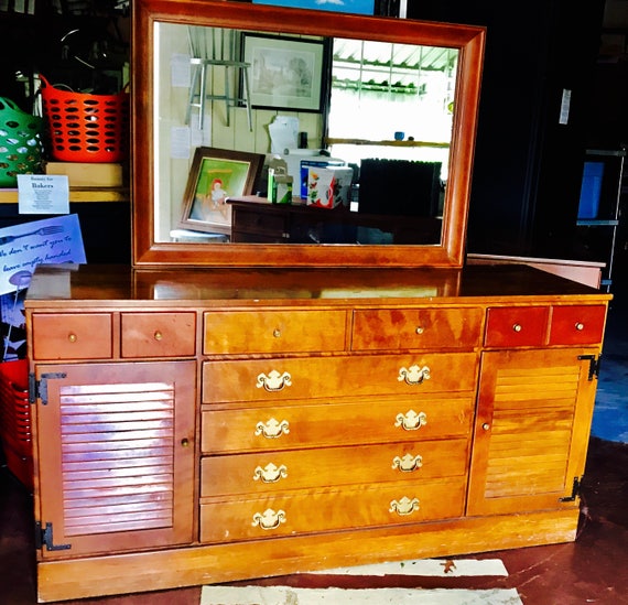 Ethan Allen Baumritter Dresser Sideboard Credenza Solid Etsy