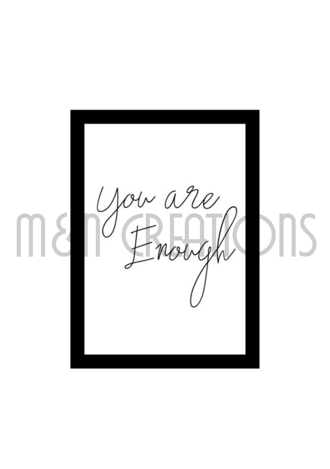 You Are Enough Wall Art Quotes Digital Download Instant Download