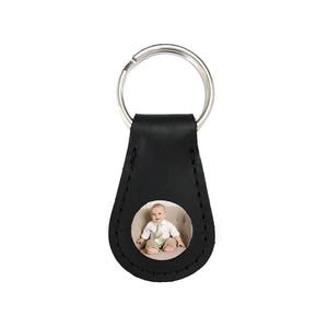 Custom Photo Keychain, Picture Keychain, Photo Memory Keychain, Soccer Dad Gift, Personalized Keychain, Unisex Gift, Leather Keychain