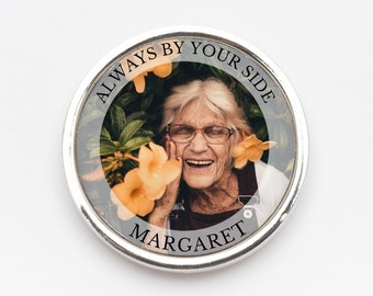 Always By Your Side Custom Memorial pin, Photo Lapel Pin, In memory lapel pin, Photo Lapel Pin, Funeral pin, Memorial photo pin, Wedding pin