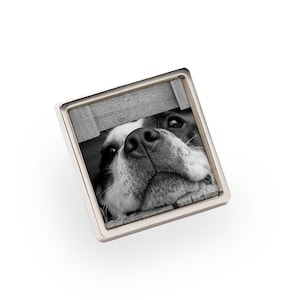 Memorial pin, Custom Photo Lapel Pin, Memorial lapel pin, In memory lapel pin, Funeral pin, Wedding pin, Loss of Pet, Grad Pin, SQUARE