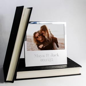 Personalized Engraved Picture Frame SILVER -you 4&quot;x6&quot; photo-Family-Memorial-New Baby - Wedding-Engagement-Travel-Custom Text-Pet-Client Gift