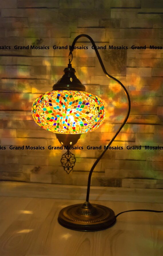 Floor Lamps Turkish Mosaic Night Light Modern Lamp Agate Nightlight Bedside Unique Fixture Led