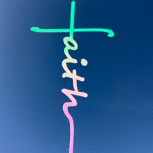 Faith Holographic Car Decal