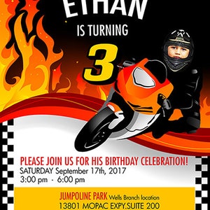 Printable Motorcycle Birthday Card 5x7 - Etsy