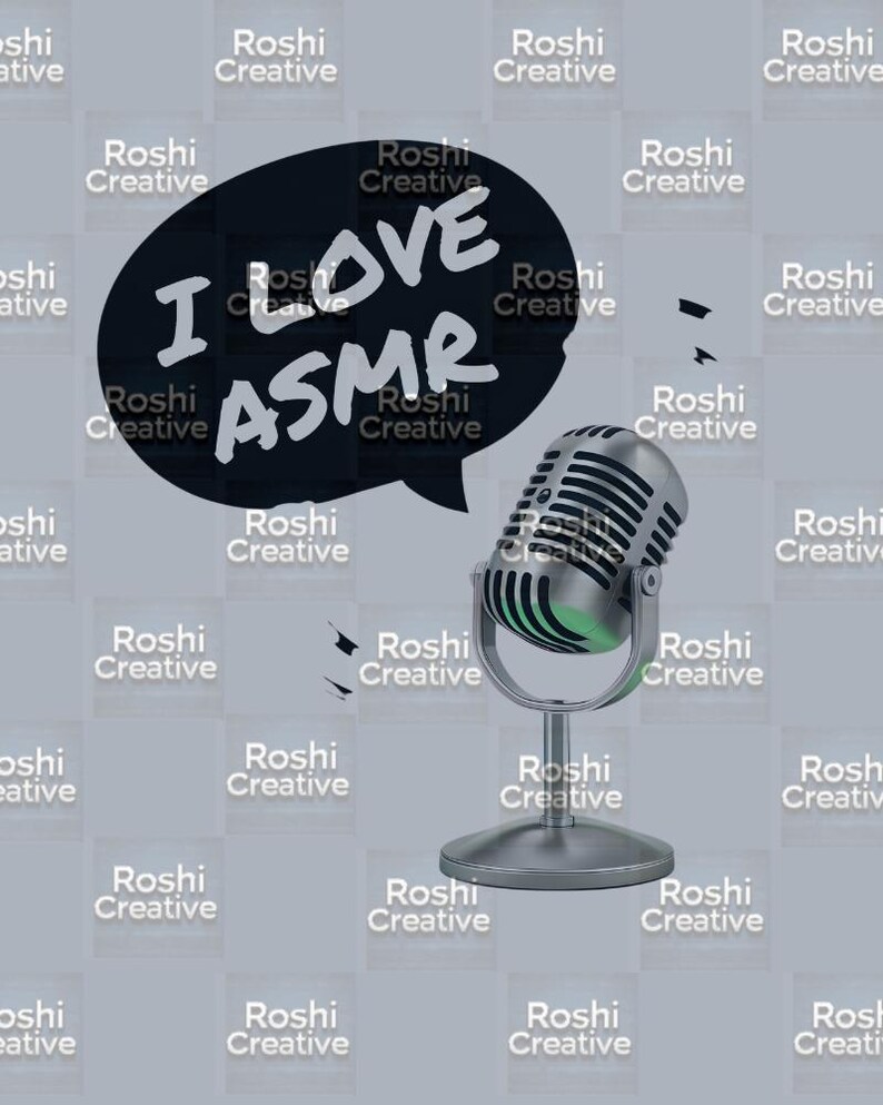 Transparent Asmr Word I Love ASMR Speech Bubble With Microphone PNG - 300 DPI Transparent ...