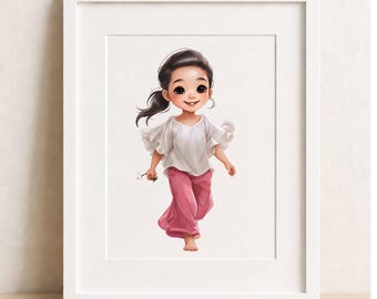 Sweet Girl PNG | Playful Digital Art (Digital Download)