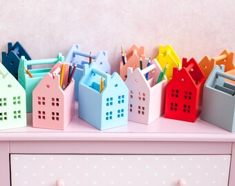 Desk Organizer Kidswooden Pen Pencil Holderdesk Etsy