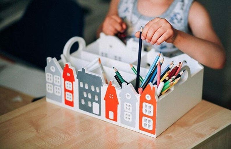 Schreibtisch Organizer Kinder Holz Stift Bleistift Halter ...