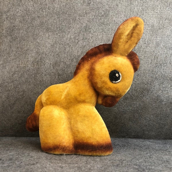 1970s USSR Soviet Vintage Polymer Toy Donkey.