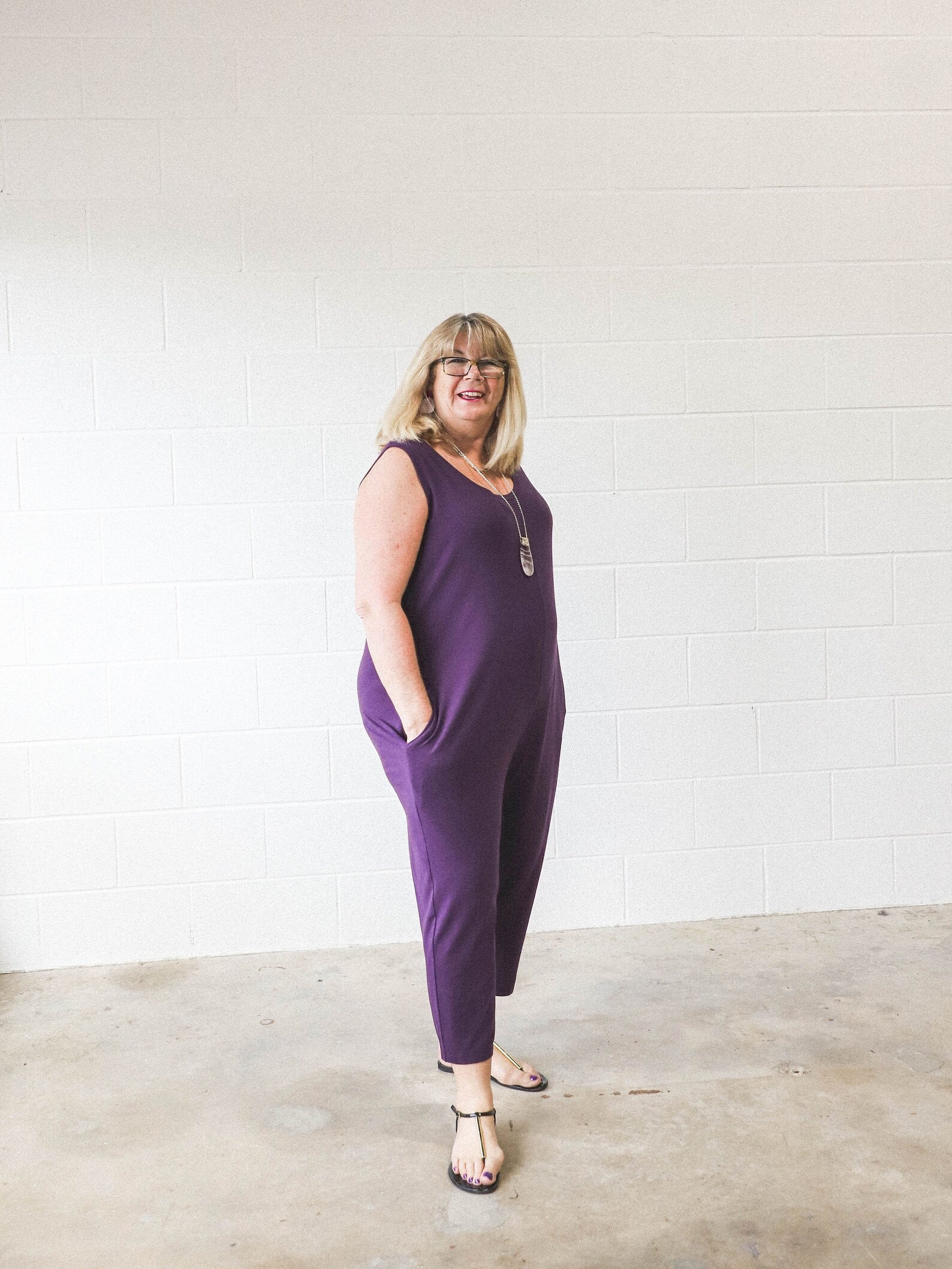 KIM CAPRI JUMPSUIT Purple Jumpsuit Tank Jumpsuit Bamboo Etsy