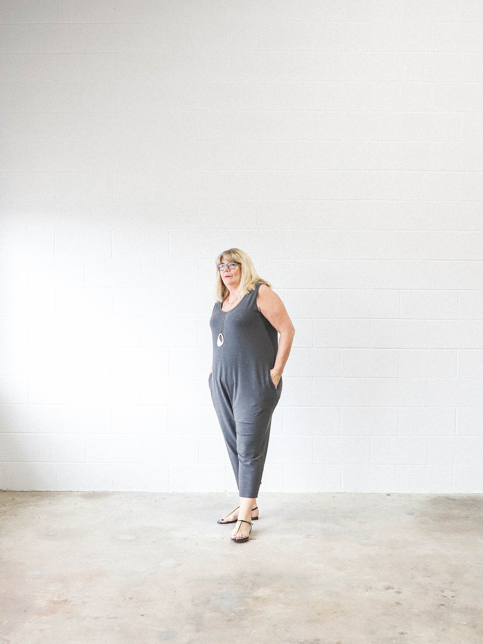 KIM CAPRI JUMPSUIT Grey Jumpsuit Tank Jumpsuit Bamboo Etsy