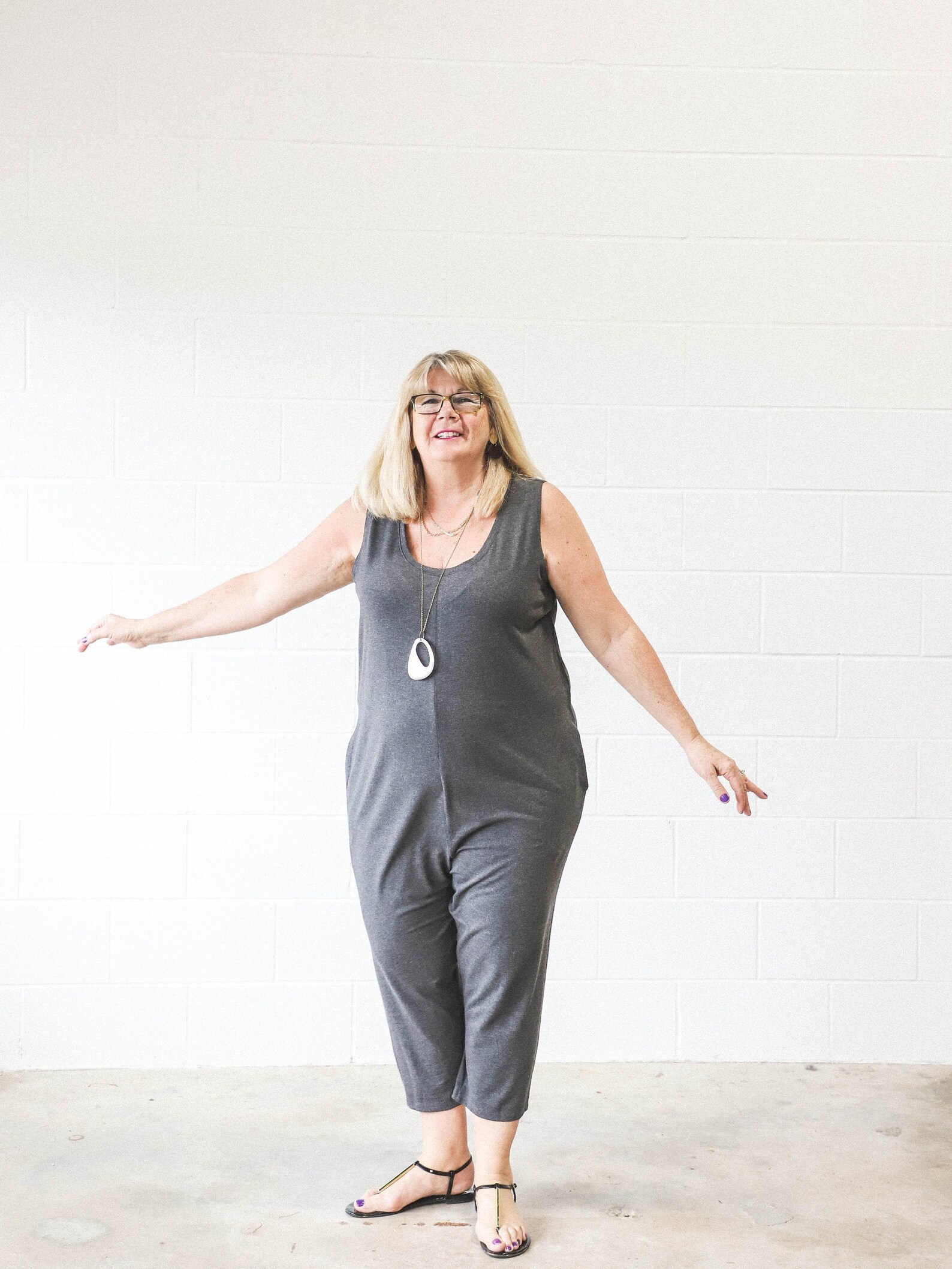 KIM CAPRI JUMPSUIT Grey Jumpsuit Tank Jumpsuit Bamboo Etsy