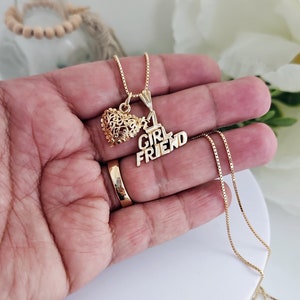 Collar de novia de oro, collar de corazón hinchado de filigrana de novia número uno, oro chapado pesado de 14 k, collar de alta calidad, regalo de San Valentín