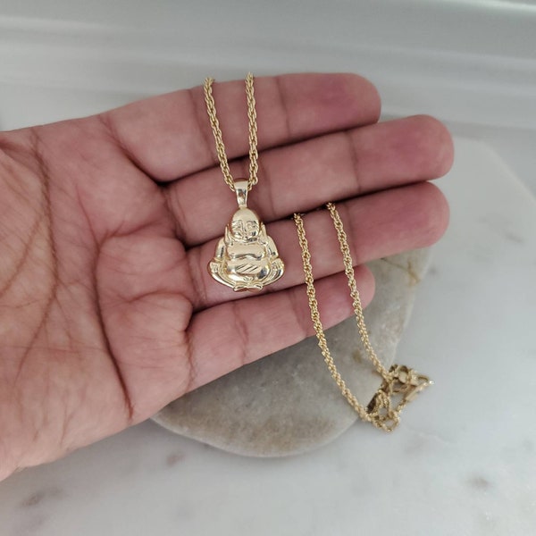 Gold Buddha Pendant Etsy
