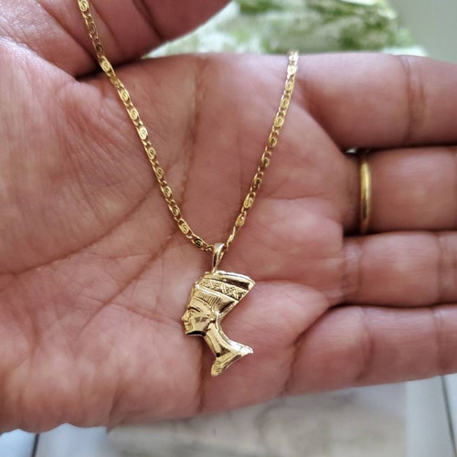 Gold Nefertiti Necklace Queen Necklace 