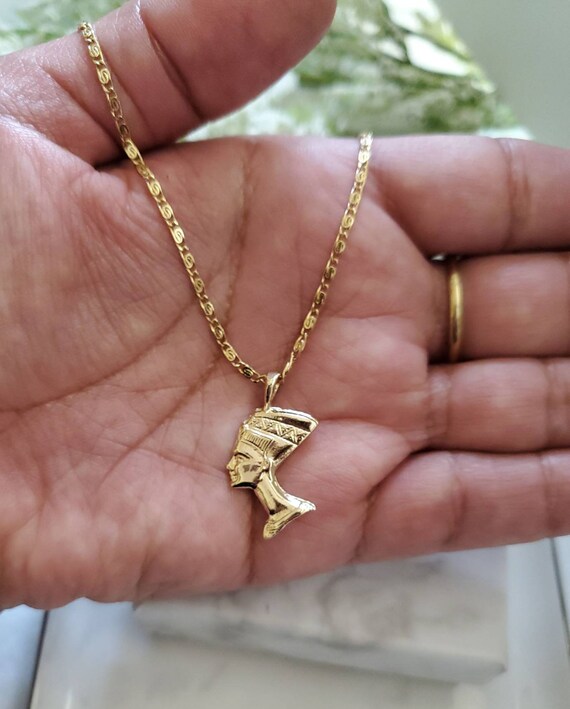 Gold Nefertiti Necklace Queen Necklace 
