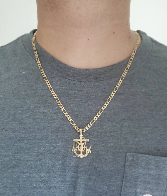 Gold Diamond Anchor Necklace & Mens Rope Gold Chain | The Gold Gods