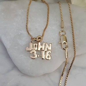 Gold John 3:16 Bibel Vers Halskette - Religiöser Schmuck