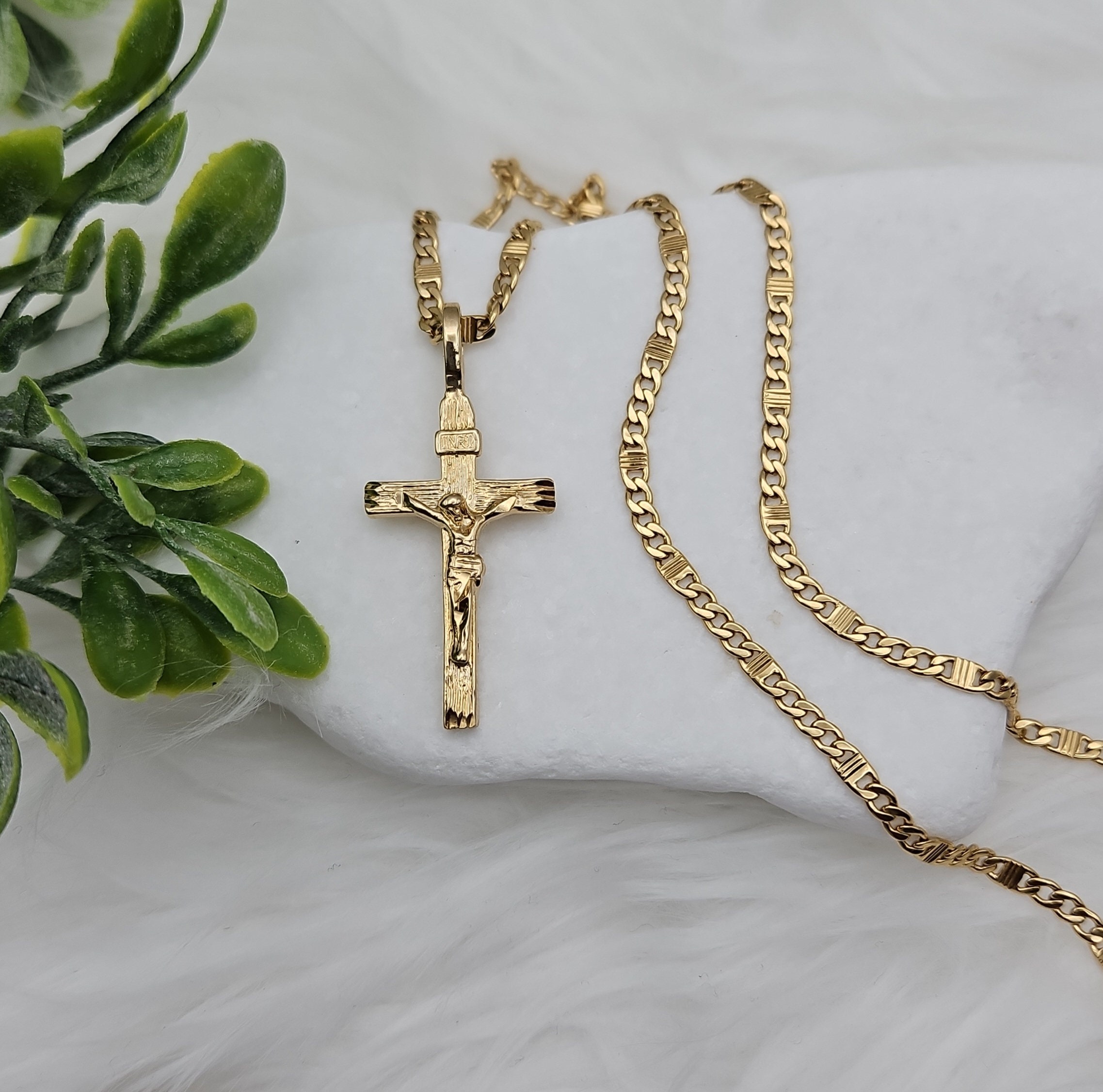 Argos Product Argos Gold Chain With Cross Necklace Argos Mens