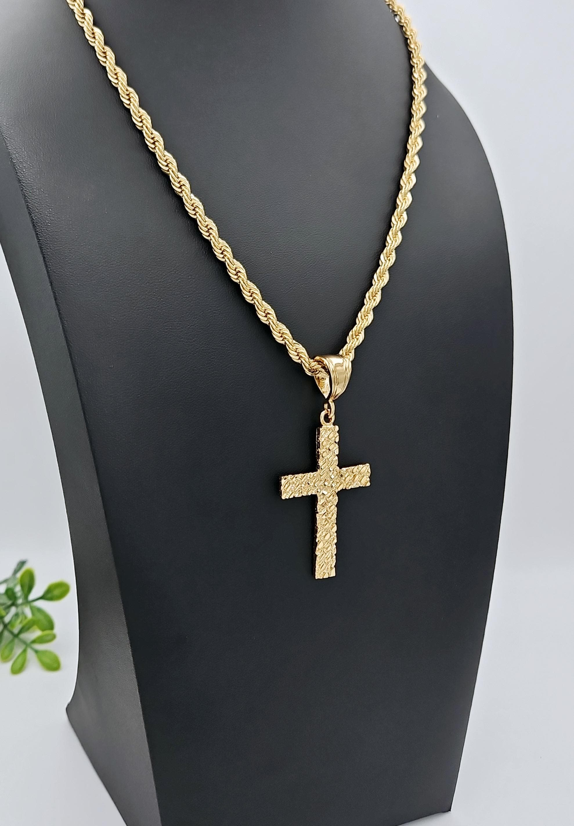 Collana con ciondolo croce vintage Hip Hop per uomo donna Collana con ciondolo croce vintage Hip Hop per uomo donna