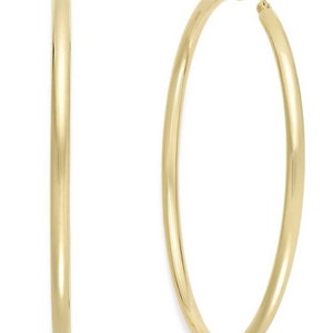 Gold Hoop Earrings, Large Hoop Earrings, 14k Heavy Plated Gold, High Quality Hoops, Tarnish Free Hoop Earrings image 7