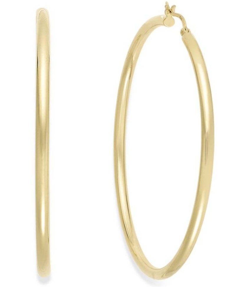 Gold Hoop Earrings, Large Hoop Earrings, 14k Heavy Plated Gold, High Quality Hoops, Tarnish Free Hoop Earrings image 7