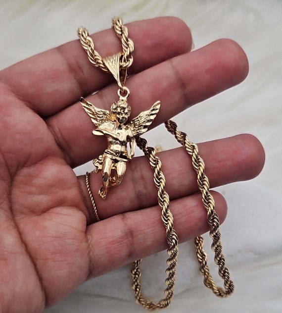 Baby angel necklace gold new arrivals