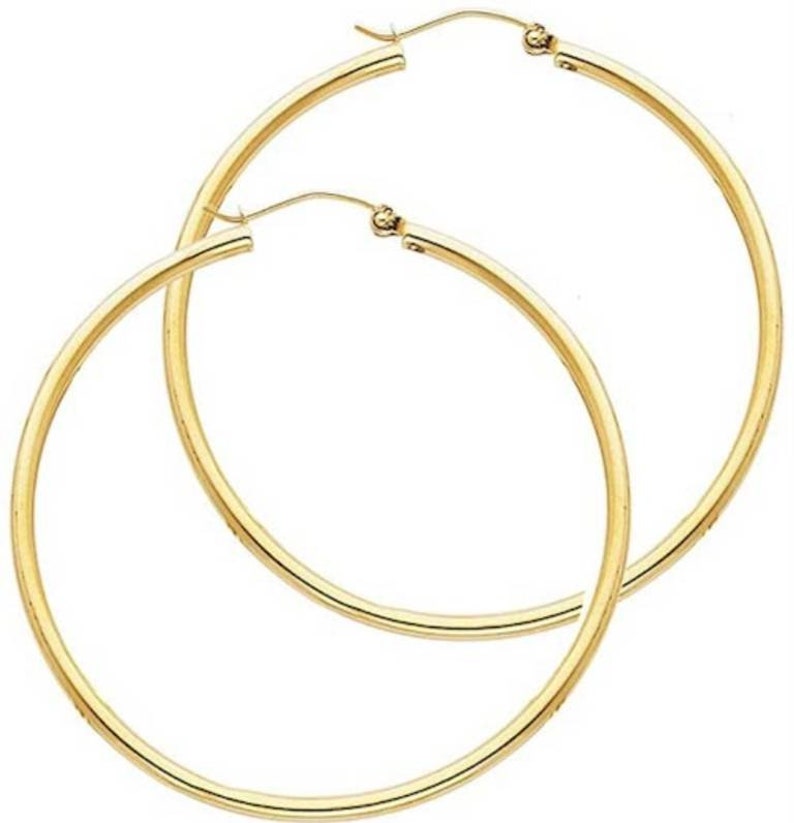 Gold Hoop Earrings, Large Hoop Earrings, 14k Heavy Plated Gold, High Quality Hoops, Tarnish Free Hoop Earrings image 5