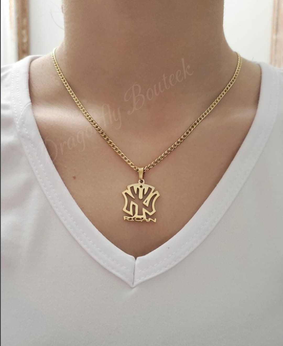 THE M JEWELERS NYヤンキース ツイストチェーンネックレスゴールド