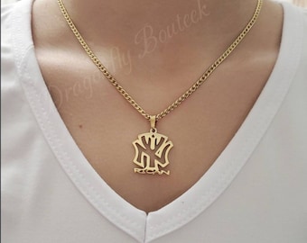 Nuyorican Yankees Gold Halskette: 14k Gold über Edelstahl