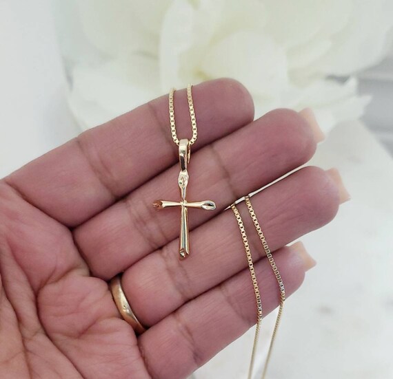 Women's 14k 2024 gold cross necklace