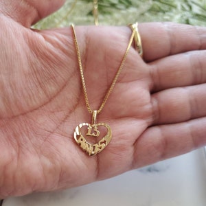 Sweet 15 Necklace: 14k Gold Plated Quinceañera Jewelry - Etsy