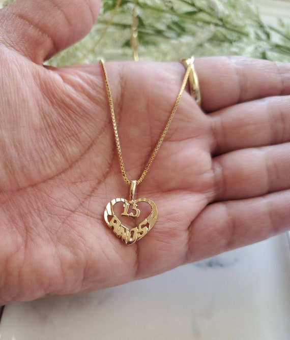 スイート15ネックレス：14Kゴールドメッキのキンセアニェーラ