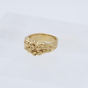 Gold Nugget Ring, Nugget Ring, 14k Heavy Plated Gold, For Women But Men Can Wear, High Quality Ring, Lifetime Replacement Guarantee