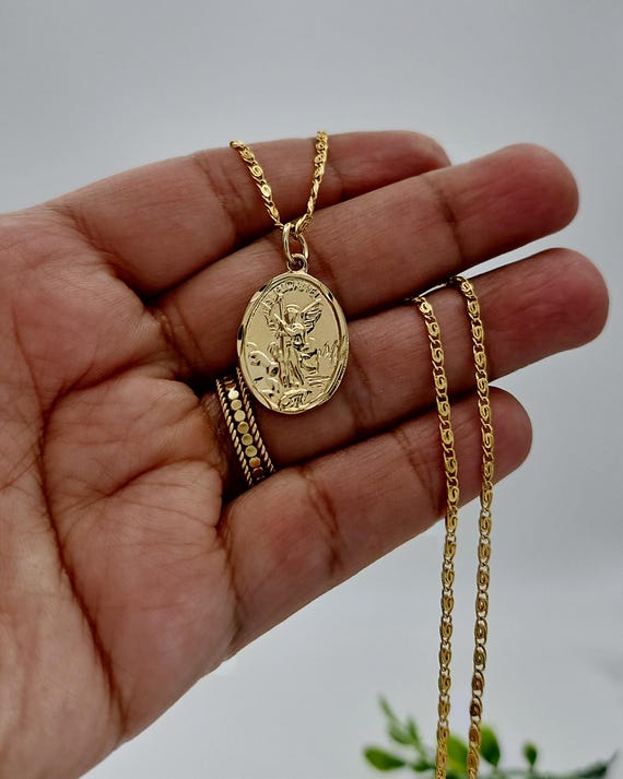 Archangel michael protection necklace gold discount