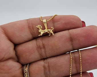 ゴールド ダックスフント ドッグネックレス ボールチェーン - Etsy 日本
