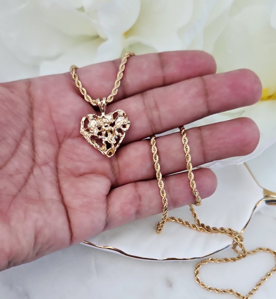 Heart Two-sided Foldable Necklace, Clover Magnet Pendant - LUXYIN