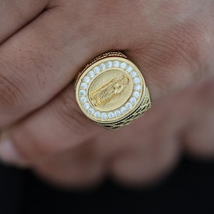 Gold St Jude Ring for Men: Heavy Plated Thaddeus Ring