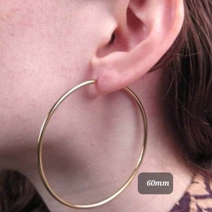 Gold Hoop Earrings, Large Hoop Earrings, 14k Heavy Plated Gold, High Quality Hoops, Tarnish Free Hoop Earrings image 3