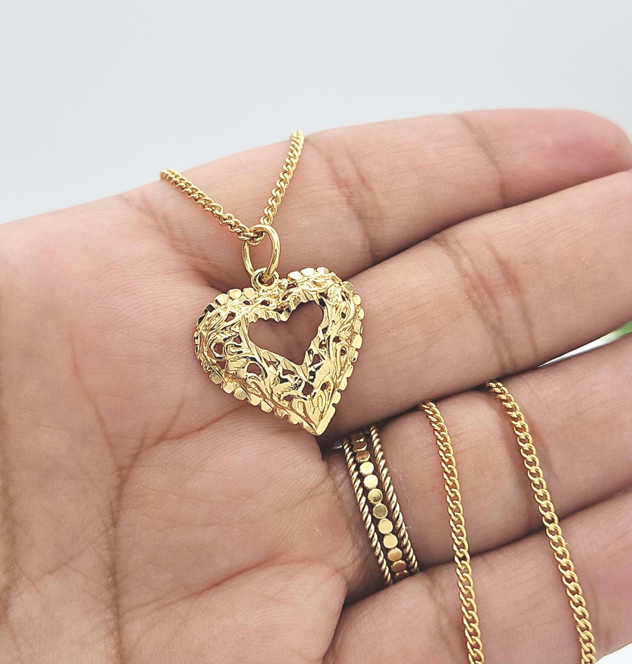 Puffy heart necklace - Etsy 日本