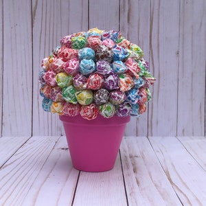 Personalized Lollipop Bouquet/ Candy Gift Bouquet/ Your Choice Color and Text